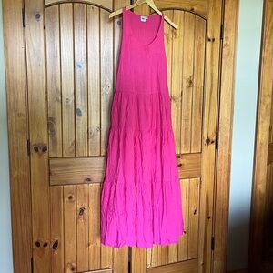 ASOS Hot Pink Tiered Maxi Dress